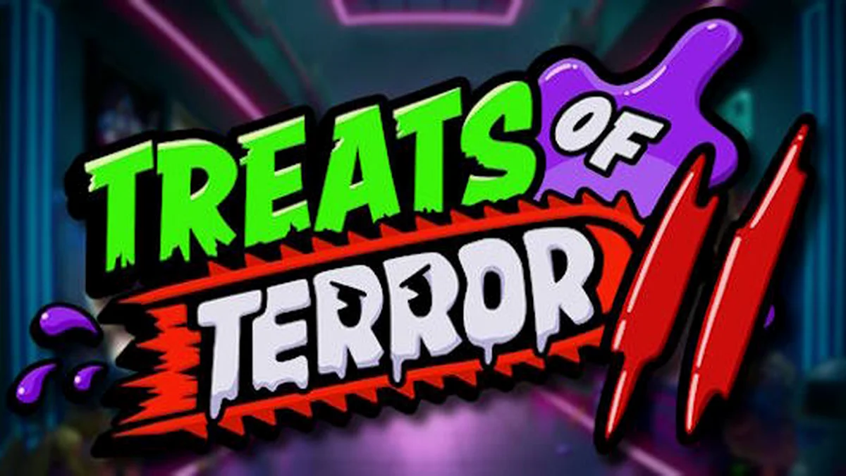 Tampilan visual slot Treats of Terror II dengan tema camilan horor